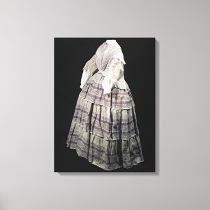 Crinoline dress, 1850-60 canvas print
