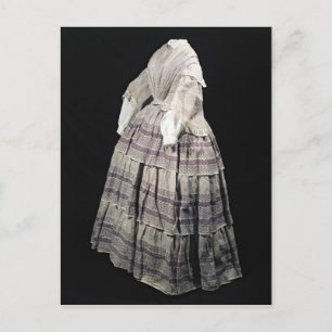 Crinoline dress, 1850-60 postcard