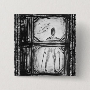 Crippled Man 2 Inch Square Button