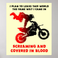 Cris Blood Dirt Bike Motocross Imprimer Poster
