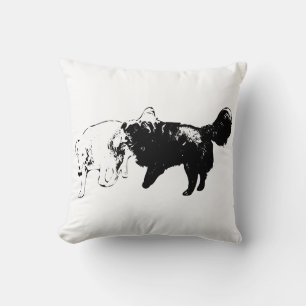 Crisp Air, Quick Paws Throw Pillow