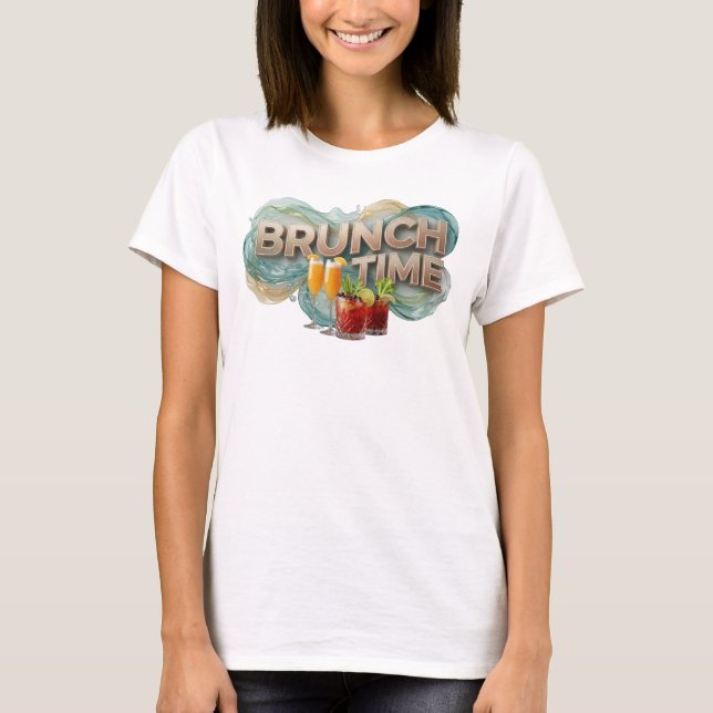 Crisp Colourful BRUNCH TIME Custom Tee (Front)