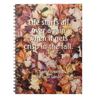 "Crisp Fall" Fitzgerald, Gatsby, Carnet Spiral