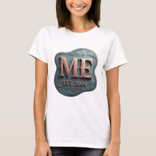 Crisp Gold ME EST 2004 Print T-Shirt