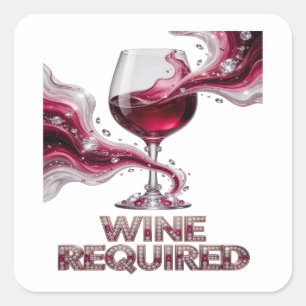 Crisp Gold WINE REQUIRED Gift Sticker