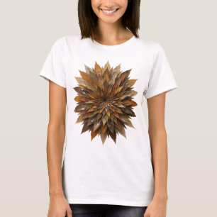 Crisp Grey AUTUMN LEAVES Modern Design T-Shirt
