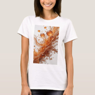 Crisp Orange ABSTRACT ART Design T-Shirt