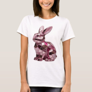 Crisp Pink ABSTRACT ART Fashion Print T-Shirt