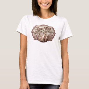 Crisp Pink LESS TALK MORE BOTTLES Print T-Shirt