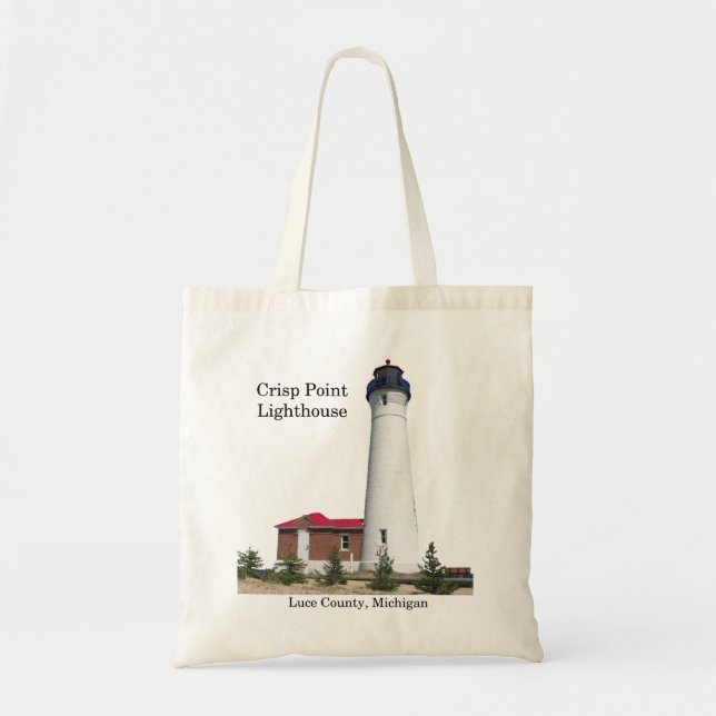 Crisp Point Lighthouse cut out tote bag (Front)