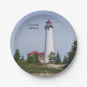 Crisp Point Lighthouse paper plate