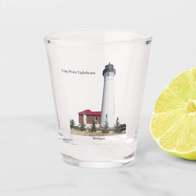 Crisp Point Lighthouse shot glass (Front)