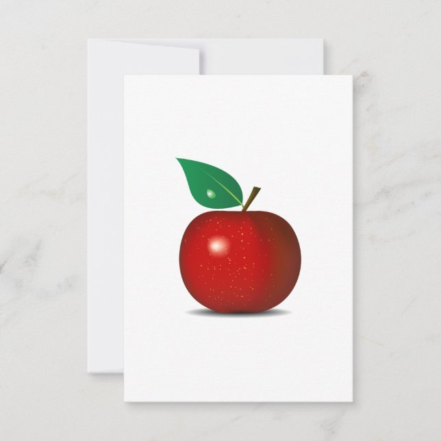 Crisp Red Apple Invitations (Front)