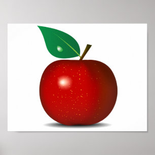 Crisp Red Apple Poster