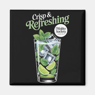 Crisp refreshing mojito lime mint summer drink magnet