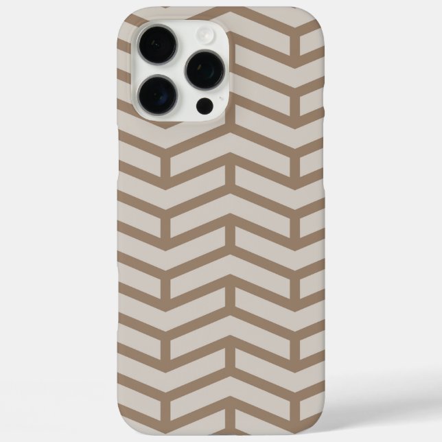 Crisp Sharp Opposing Arrows Chevron Brown Neutral Case-Mate iPhone Case (Back)