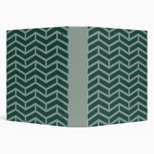 Crisp Sharp Opposing Arrows Chevron Two Tone Green Binder