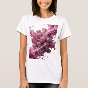 Crisp Silver ABSTRACT ART Artistic Motif T-Shirt