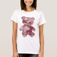 Crisp Silver DIAMOND TEDDY BEAR 3D Text Art