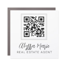 Crisp White Black Grunge Script Grey Key Lines QR