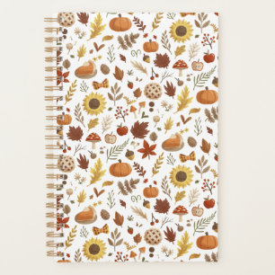 Crisp White Fall Harvest Thanksgiving Planner