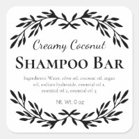 Crisp White Homemade Shampoo Bar Labels