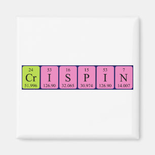 Crispin periodic table name magnet