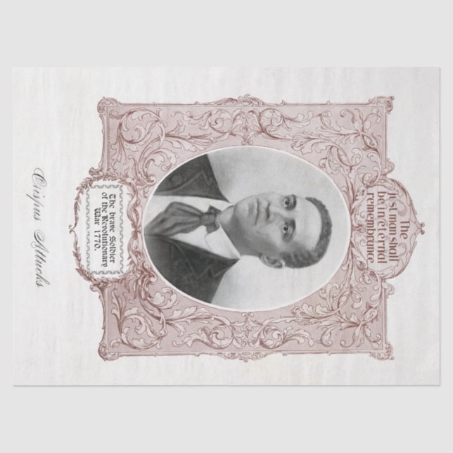 Crispus Attucks: Martyr of American Revolution Tissue Paper (Front)