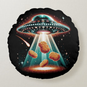 Crispy Chicken Nugget Round Pillow