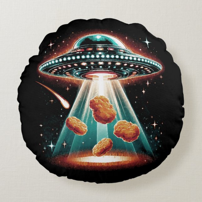 Crispy Chicken Nugget  Round Pillow (Front)