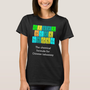 Crispy Duck Pancakes periodic table word shirt 13