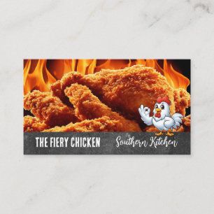 Crispy Fried Chicken Fire Business Card