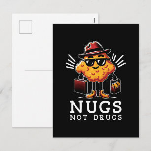 Crispy Nugs Not Drugs Holiday Postcard
