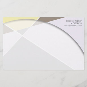 Criss Cross Geometric Pattern Stylish Mod Art Stationery