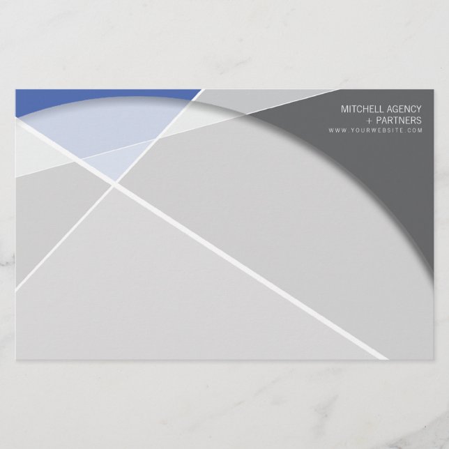 Criss Cross Geometric Pattern Stylish Mod Art Stationery (Front)