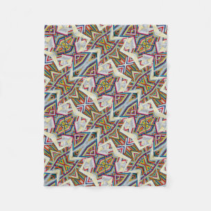 Criss Cross-Modern Bauhaus Geometric Pattern Fleece Blanket