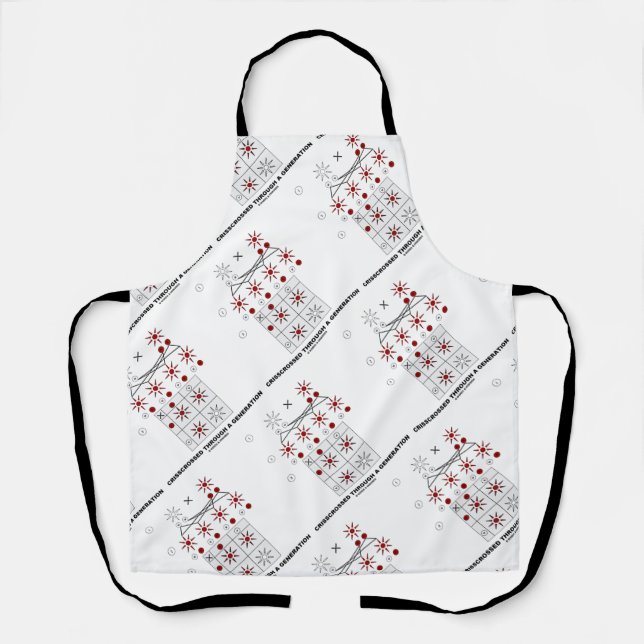 Crisscrossed Through A Generation Punnett Square Apron (Front)