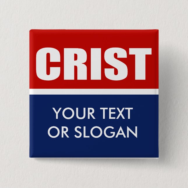 CRIST 2012 2 INCH SQUARE BUTTON (Front)