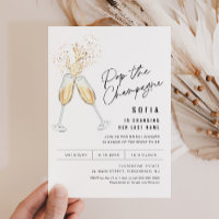CRISTAL Champagne Bridal Shower Invitation