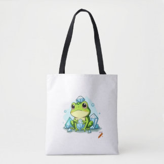"Cristal Frog Sac fourre-tout : Cute Frog Holding 