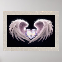 *~*~ Cristal Heart Angel ailes Black AP78 Poster