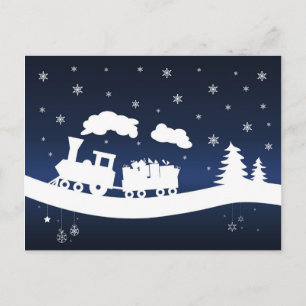 cristal train avec cadeaux Carte postale