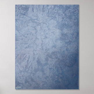 Cristaux de glace VI Impression d'huile d'argent