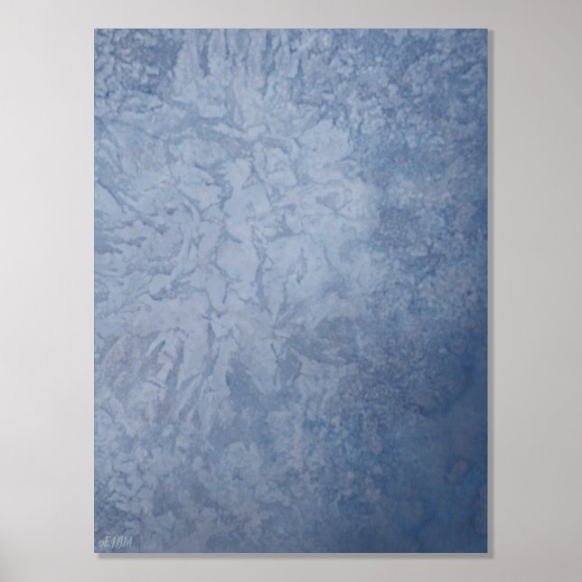 Cristaux de glace VI Impression d'huile d'argent (Recto)