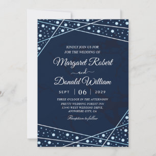 cristaux et strass invitations de mariage de luxe