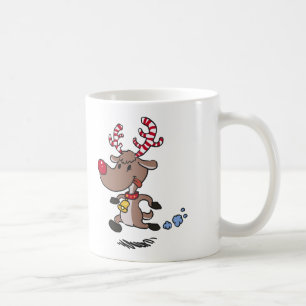 Cristmas Reindeer running   choose background colo Coffee Mug