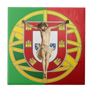Cristo Jesus Salvador de Portugal Tile