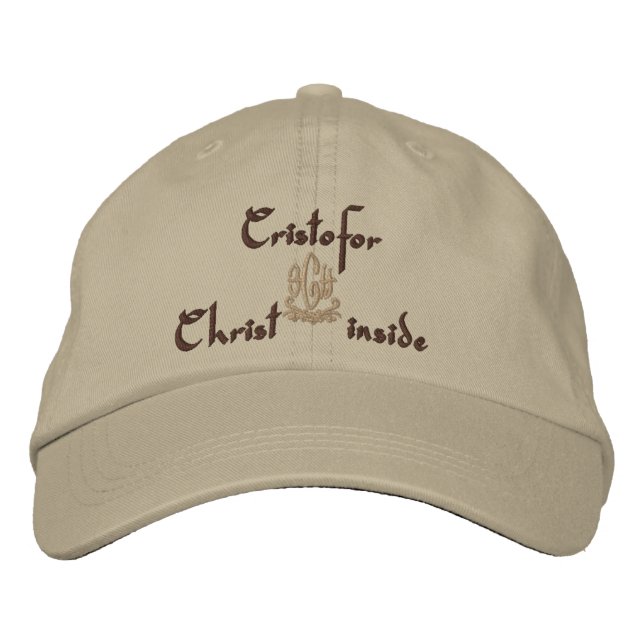 Cristofor Name With Spanish Meaning Embroidered Hat (Front)