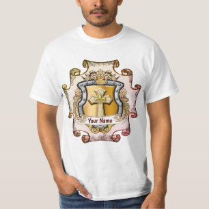 Cristos Cross Shield Surname T-Shirt
