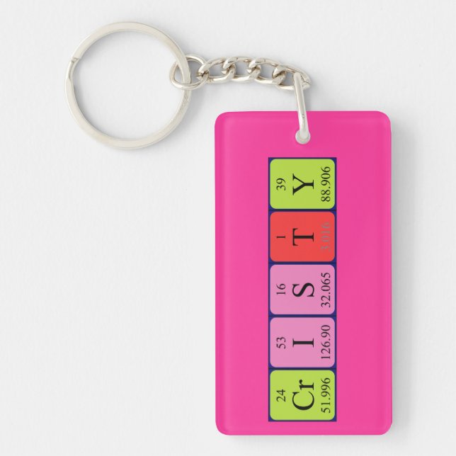Cristy periodic table name keyring (Front)